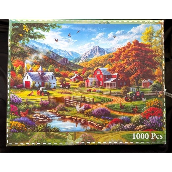 The Unbranded Brand Other - 1000 Piece Puzzle Country Life Jigsaw Puzzles For Adults Large 27.5 x 19.6 In